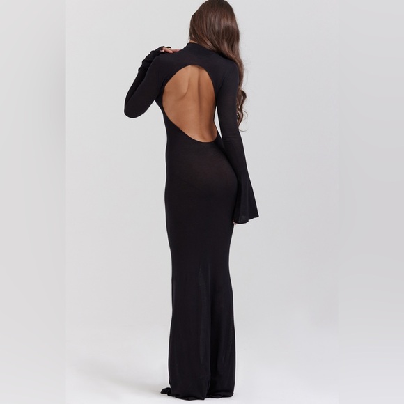House of CB Sancha Black Knit Maxi Dress - Picture 8 of 11
